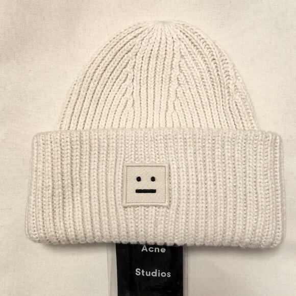 Acne Studios Pansy-N-Face Wool Ribbed Knit Beanie main image 5